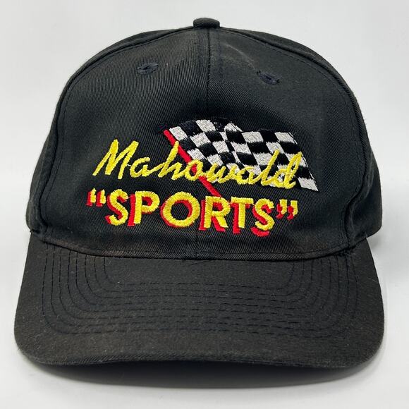Vintage 90s Mahowald Sports Ski-Doo Hat Baseball Cap New Prague Snapback Black - Picture 1 of 11
